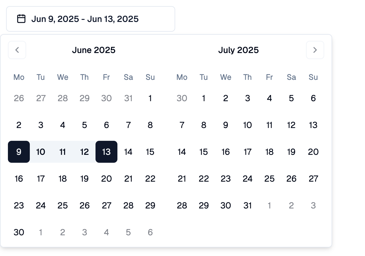 DateRangePicker